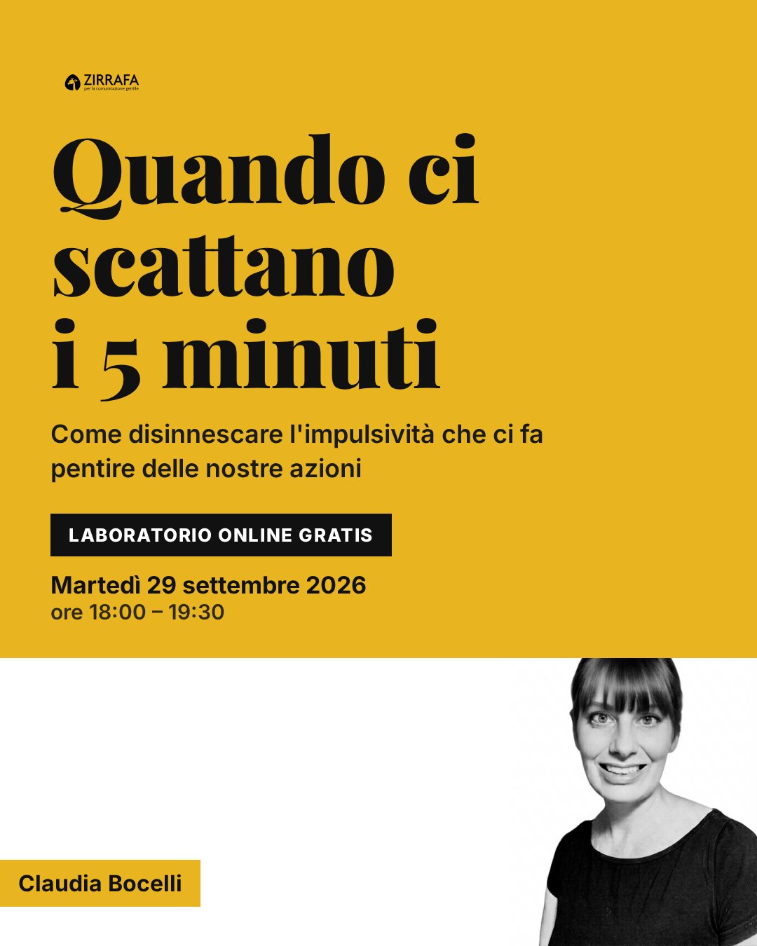 Laboratorio 04 — Quando ci scattano i 5 minuti